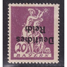 ALEMANIA 1920 MICHEL 122K ESTAMPILLA NUEVA CON GOMA VARIEDAD SOBRECARGA INVERTIDA 40 EUROS